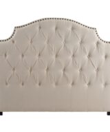 Cabecero "capitoné" crema tejido-madera 160 x 10 x 130 cm
