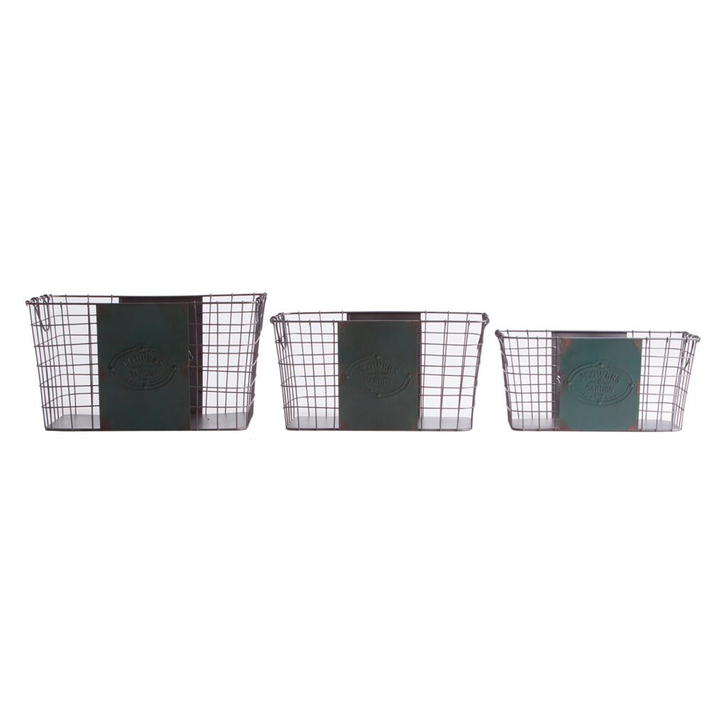 Cesto j/3 Hierro Vintage 41x27x24