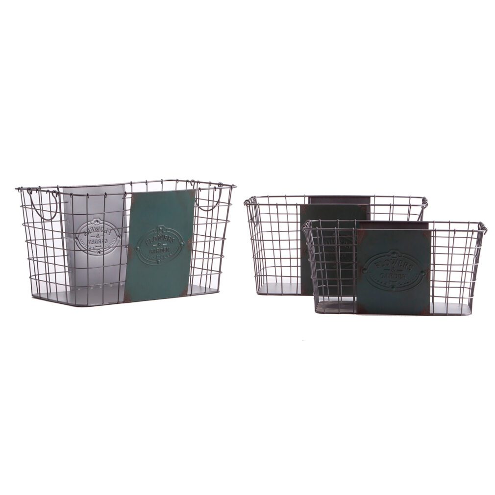 Cesto j/3 Hierro Vintage 41x27x24