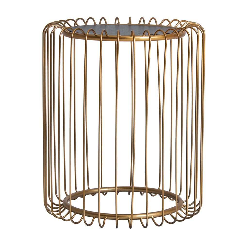 Mesa auxiliar lucerna Hierro Art deco 38x38x45
