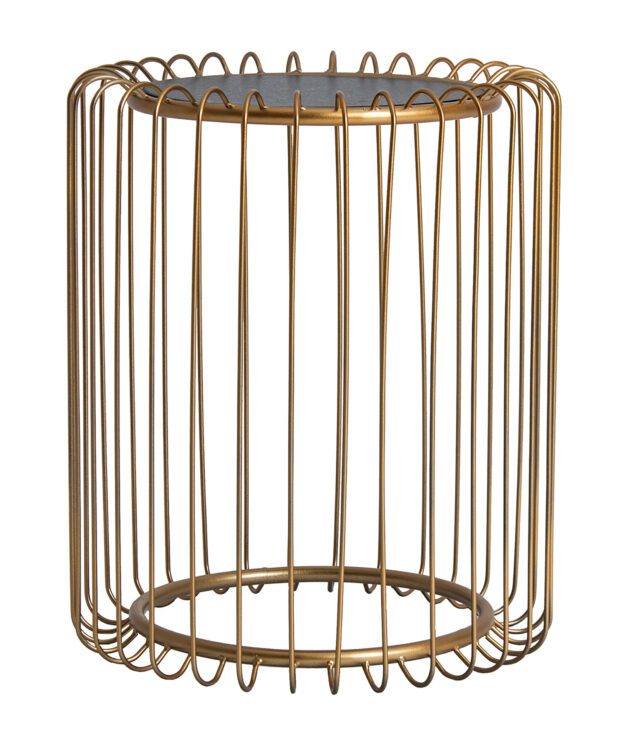 Mesa auxiliar lucerna Hierro Art deco 38x38x45
