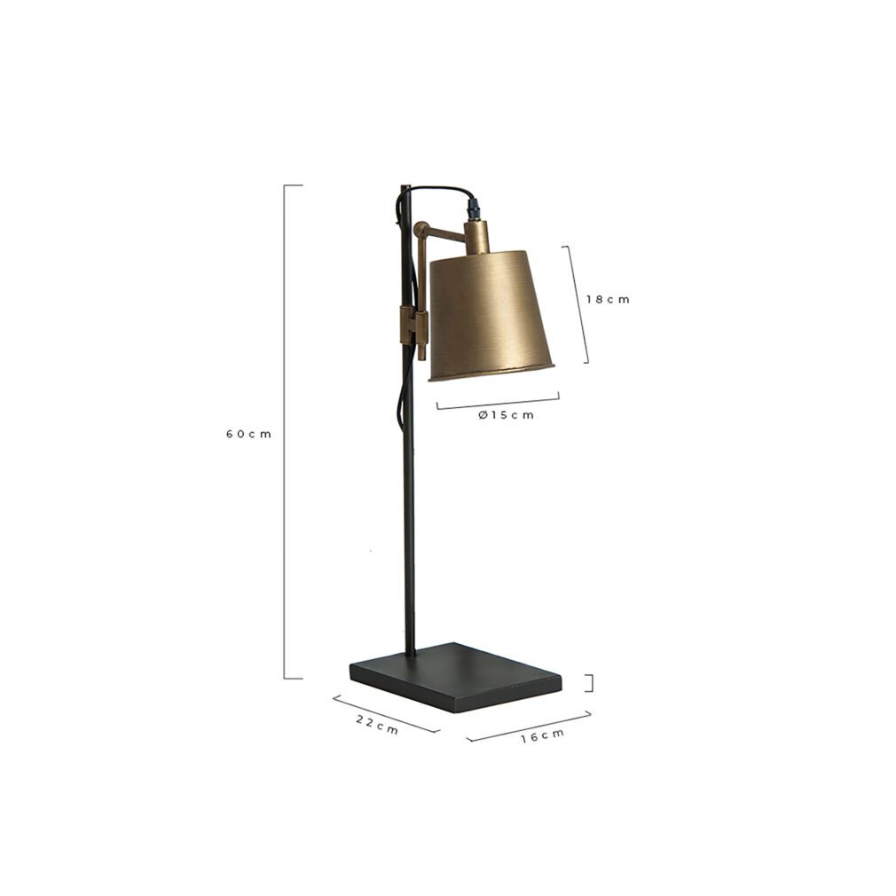 Lámpara de sobremesa angon Hierro Art deco 25x16x60