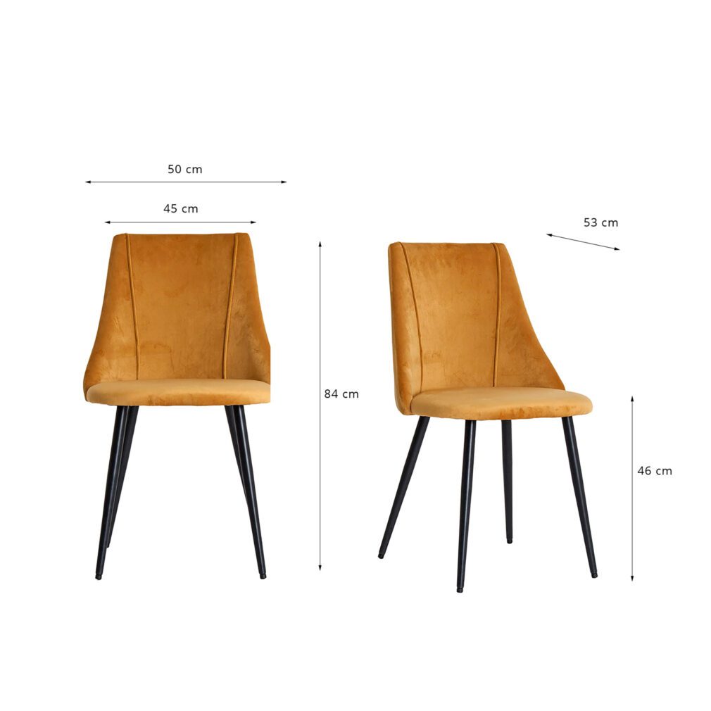 Silla olbia Terciopelo Art deco 50x53x86