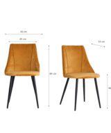 Silla olbia Terciopelo Art deco 50x53x86