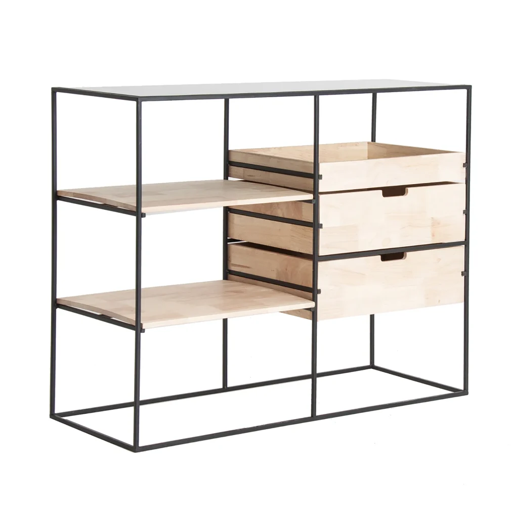 Multicajonera sibota Hierro Industrial 100x40x80