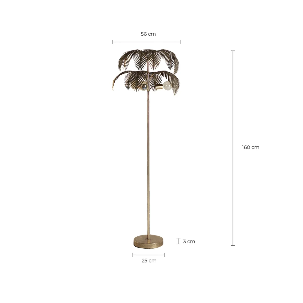 Lámpara de pie palmera lucerna
