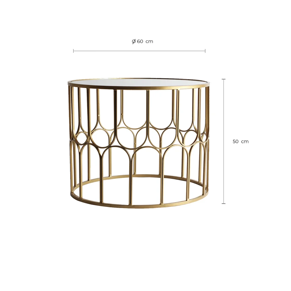 Mesa auxiliar vazia Hierro Art deco 60x60x50