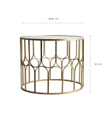 Mesa auxiliar vazia Hierro Art deco 60x60x50