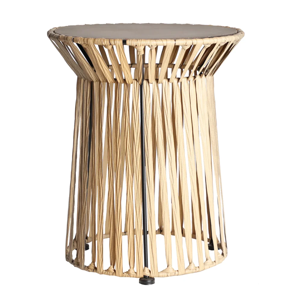Pack de 2 Mesa auxiliar meze Ratán Contemporáneo 42x42x51