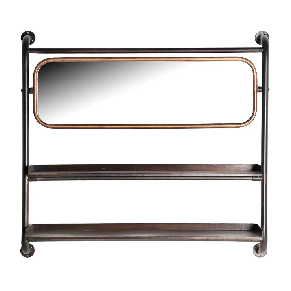 Espejo straw Hierro Industrial 88x19x80