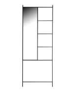 Espejo Hierro Industrial 66x1x180