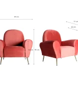 Sillón thou Terciopelo Art deco 94x77x95