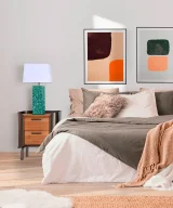 Pack de 2 Lámpara de sobremesa Hierro Kitsh 35x35x70