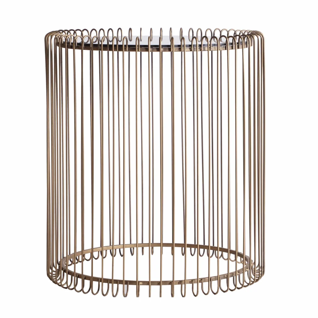 Mesa auxiliar lucerna Hierro Art deco 45x45x50