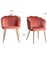 Sillón thou Terciopelo Art deco 60x54x79