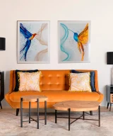 Espejo arteaga Bambú Contemporáneo 90x4x90