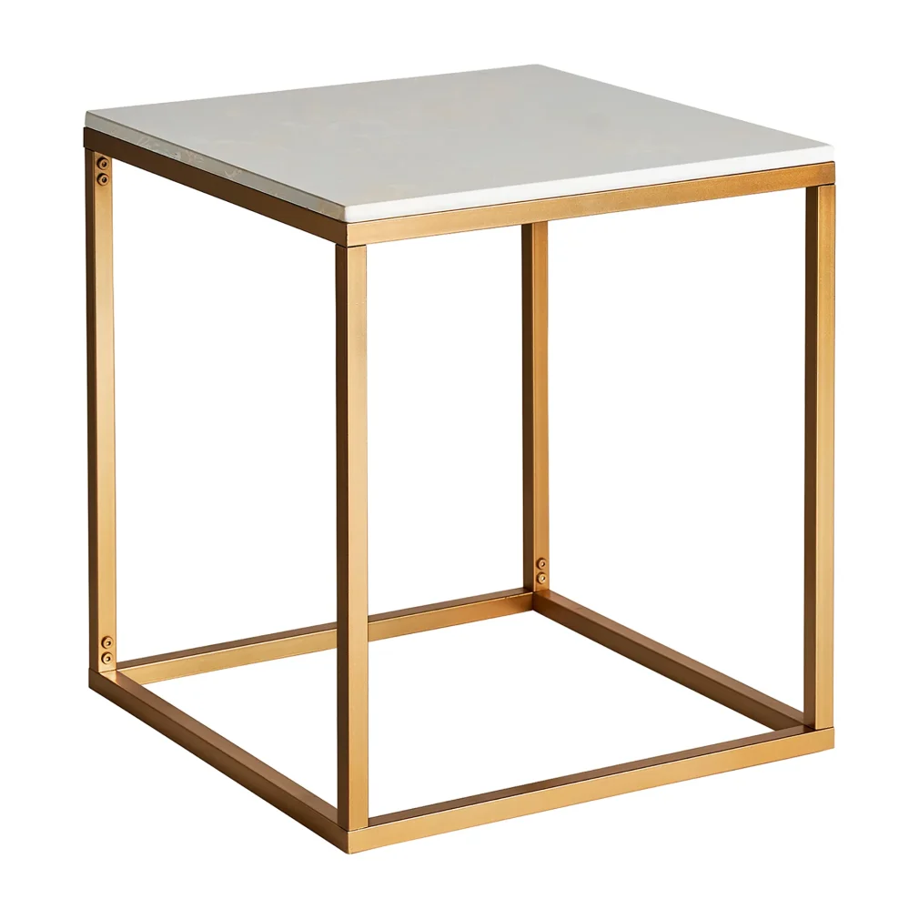 Mesa auxiliar bleg Hierro Art deco 50x50x55