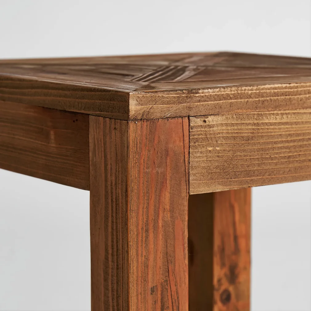 Mesa auxiliar mens Madera de pino Colonial 50x50x50