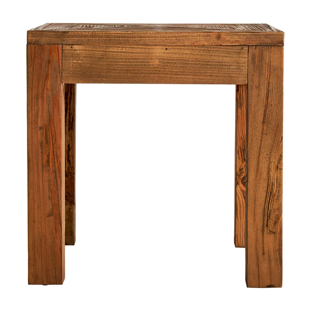 Mesa auxiliar mens Madera de pino Colonial 50x50x50