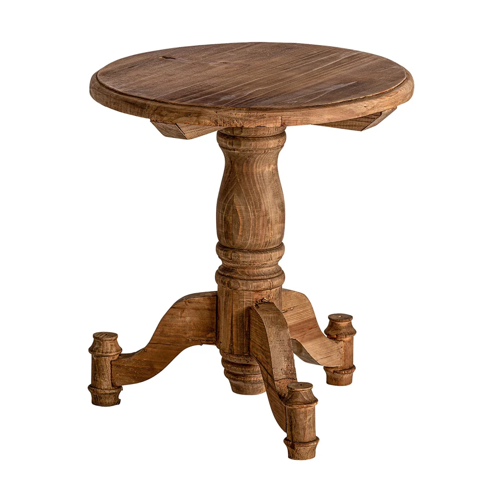 Mesa auxiliar mens Madera de pino Colonial 50x50x55