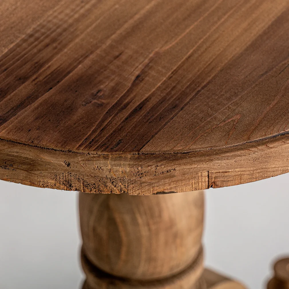 Mesa auxiliar mens Madera de pino Colonial 50x50x55