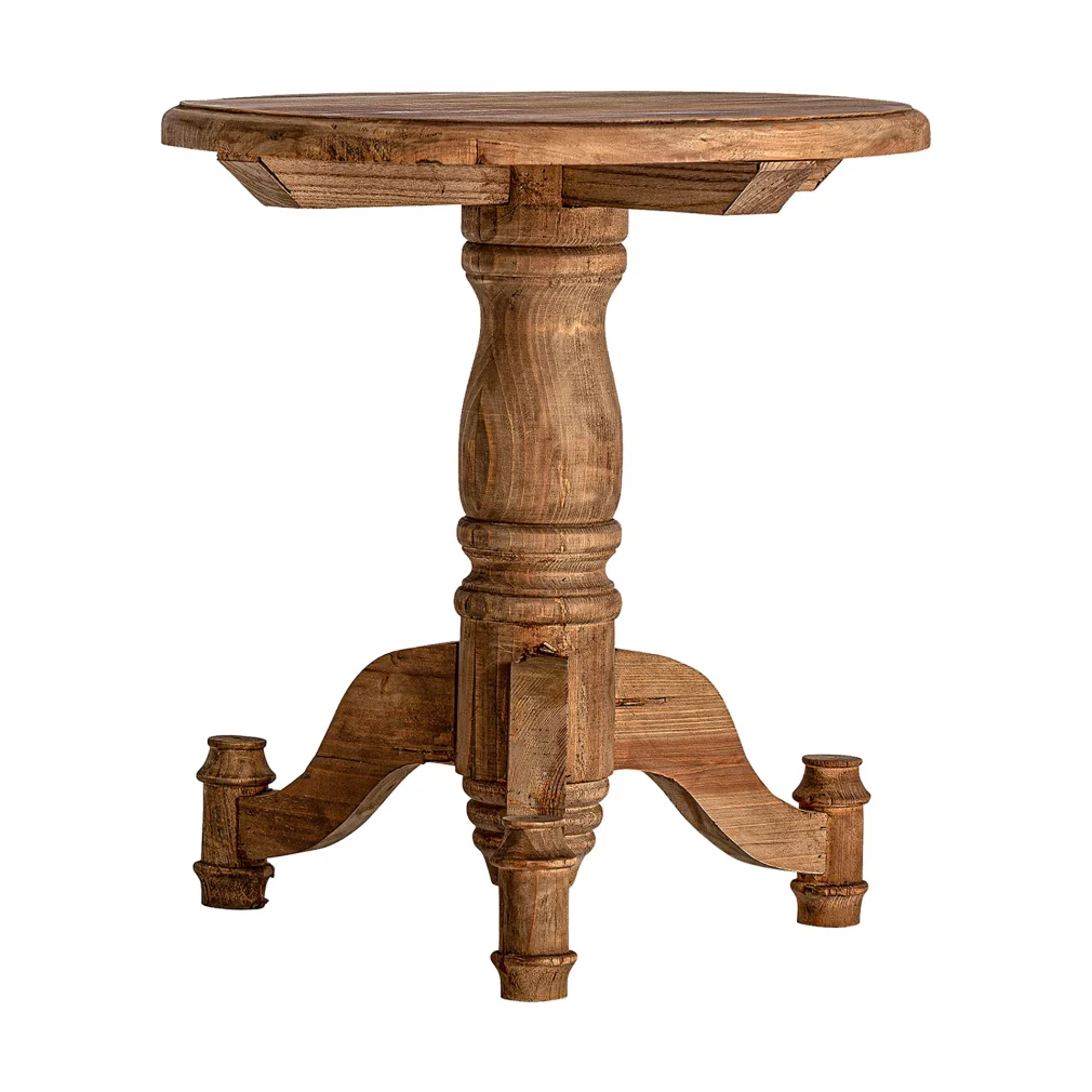 Mesa auxiliar mens Madera de pino Colonial 50x50x55