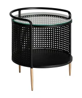 Mesa auxiliar fussen Hierro Art deco 44x44x50