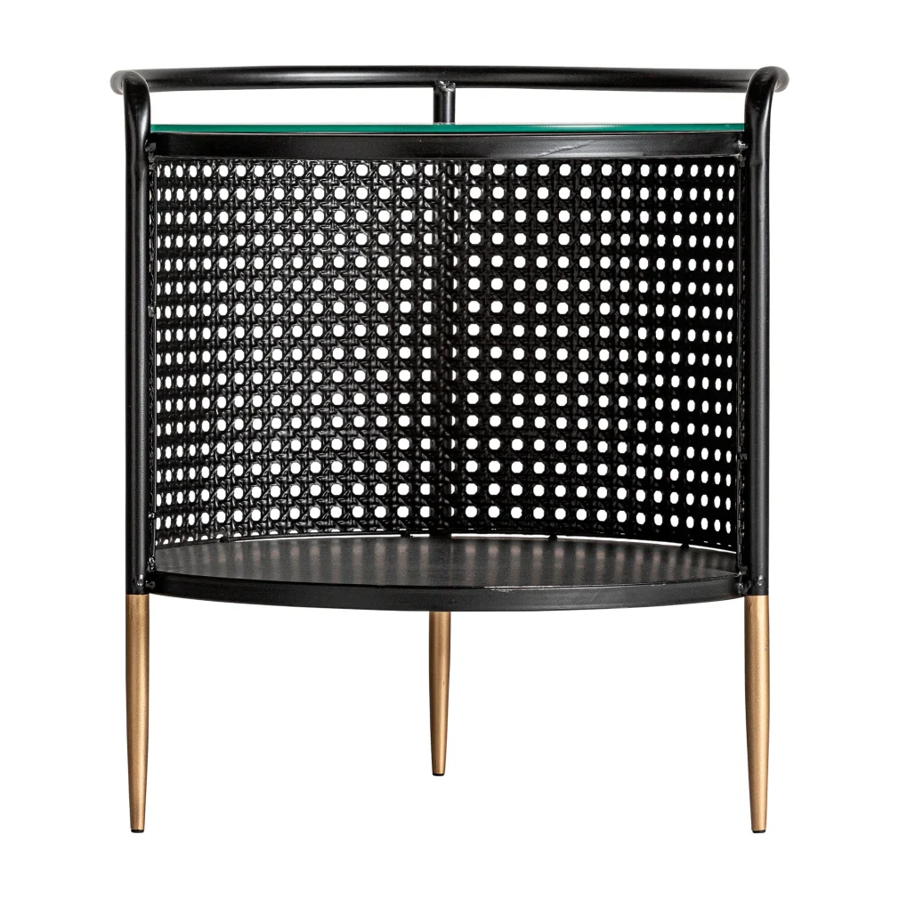 Mesa auxiliar fussen Hierro Art deco 44x44x50
