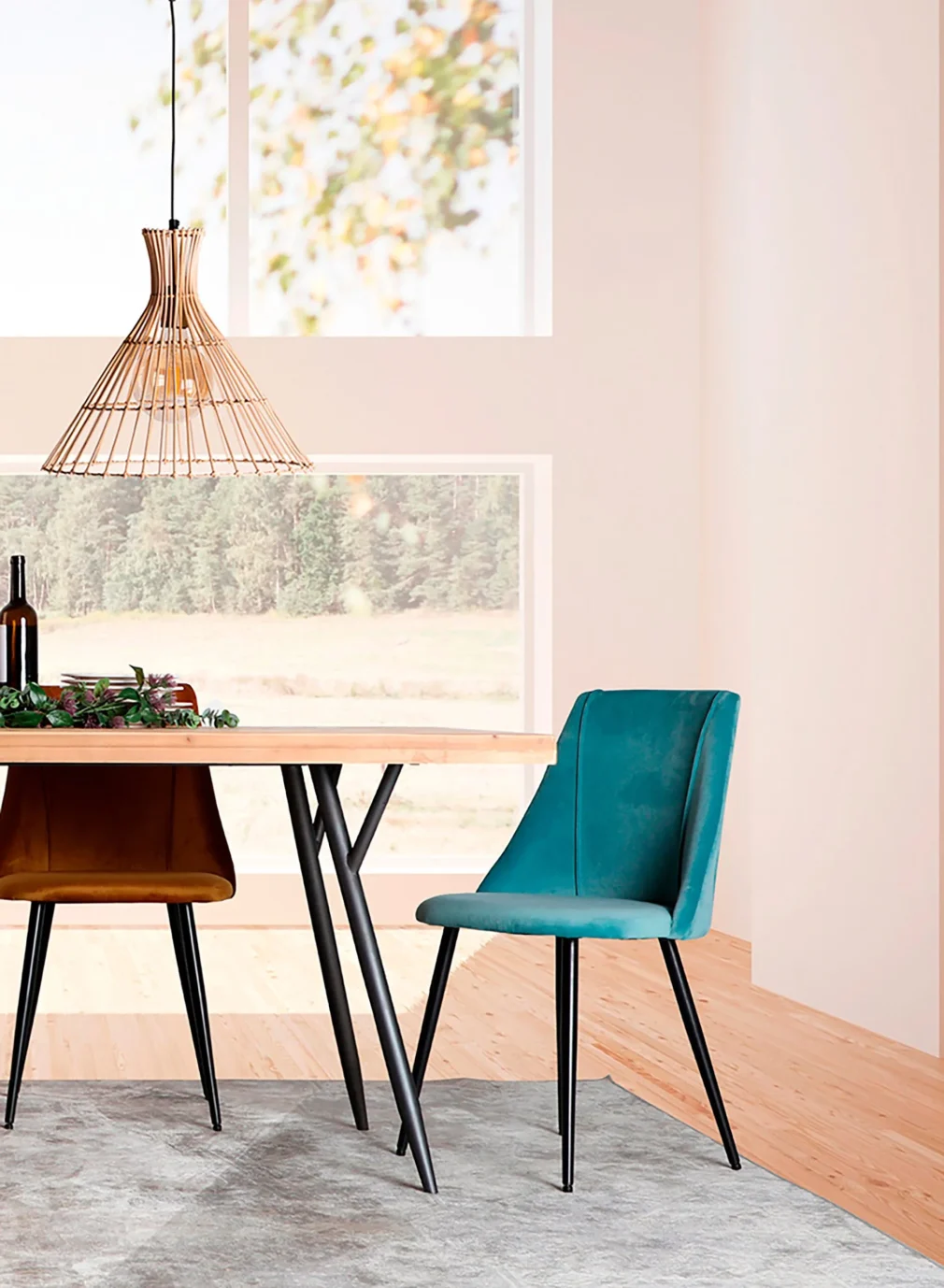 Mesa comedor longford Madera de abeto Industrial 200x90x77