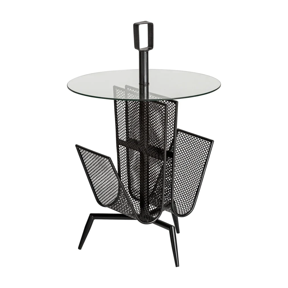 Mesa auxiliar fussen Hierro Art deco 45x45x69