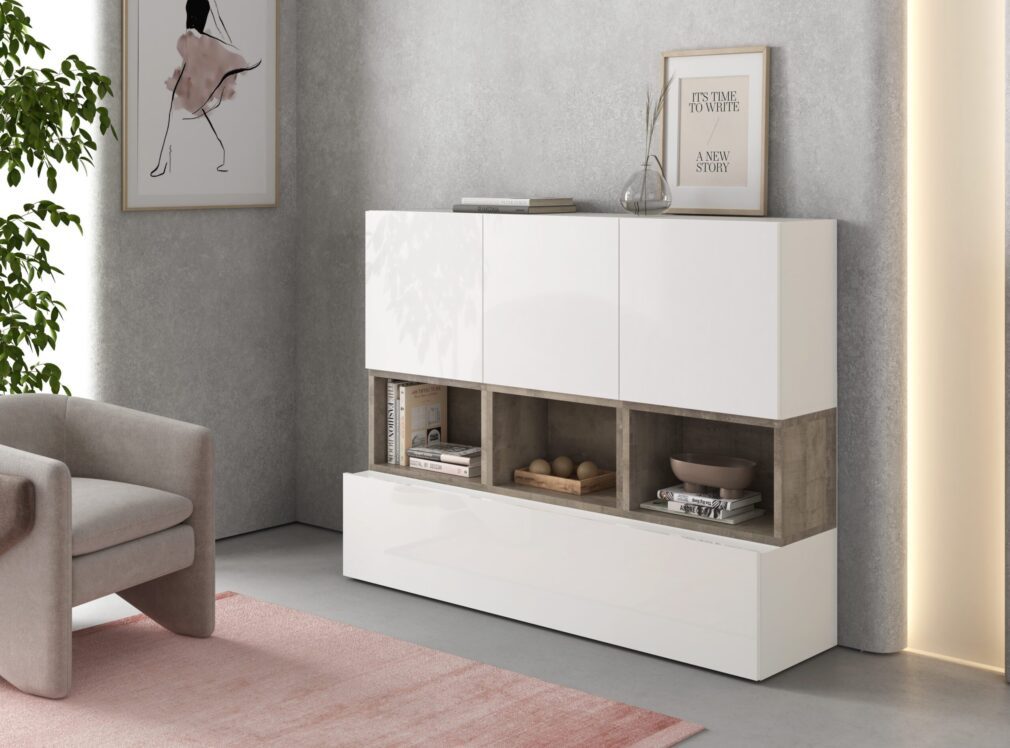 Mueble auxiliar BLOCK color BLANCO-ORGANIC