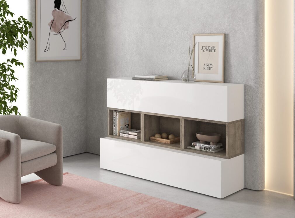 Mueble auxiliar BLOCK color BLANCO-ORGANIC
