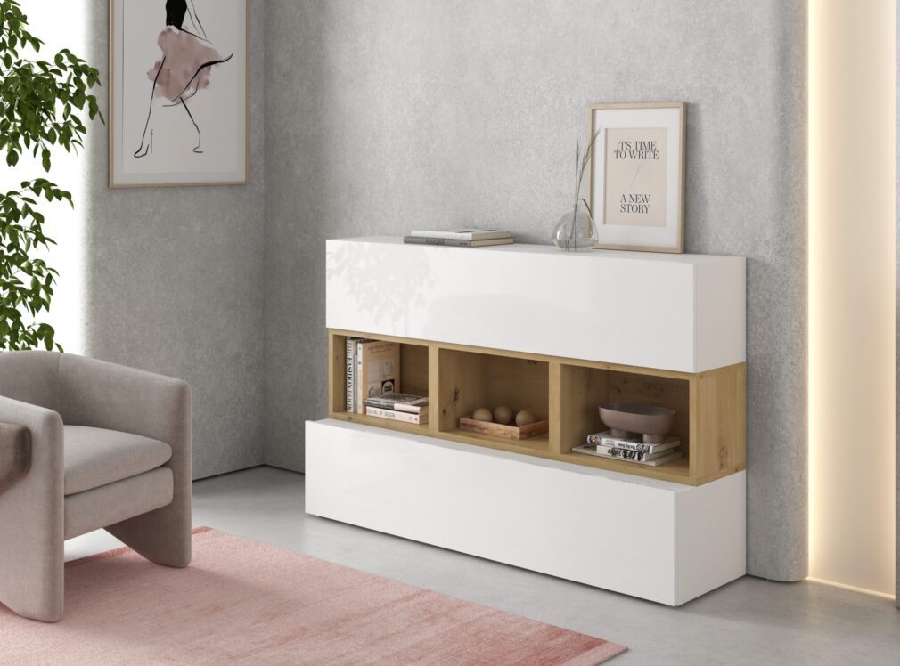 Mueble auxiliar BLOCK color BLANCO-ARTISAN