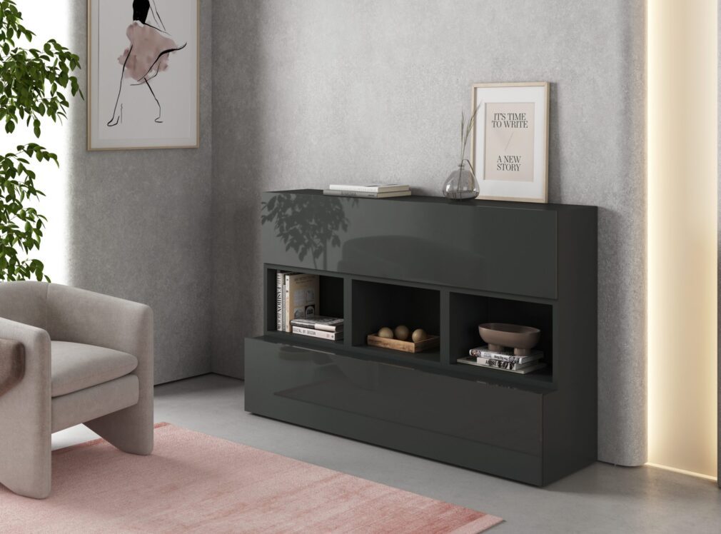 Mueble auxiliar BLOCK color GRAFITO