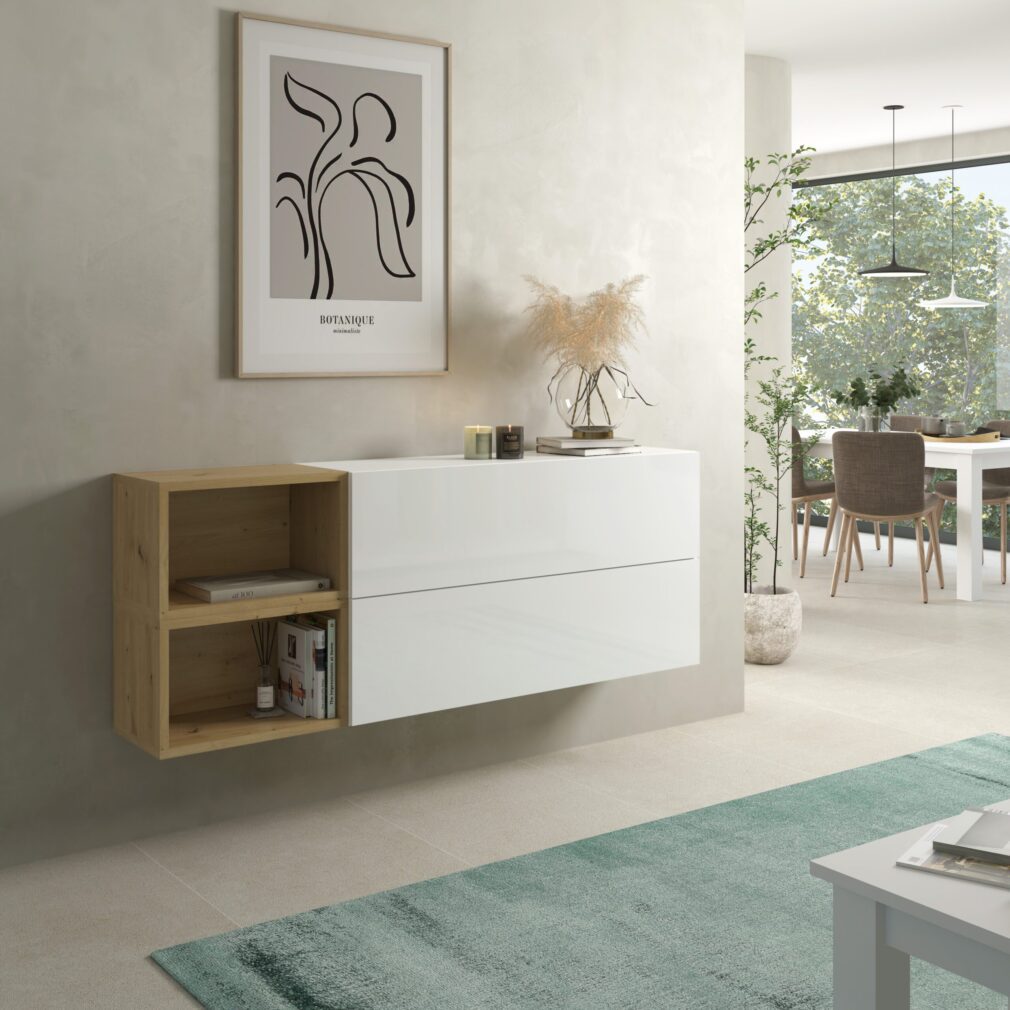 Mueble auxiliar BLOCK color BLANCO-ARTISAN
