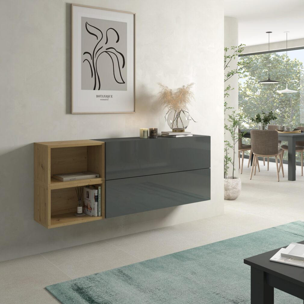 Mueble auxiliar BLOCK color GRAFITO-ARTISAN