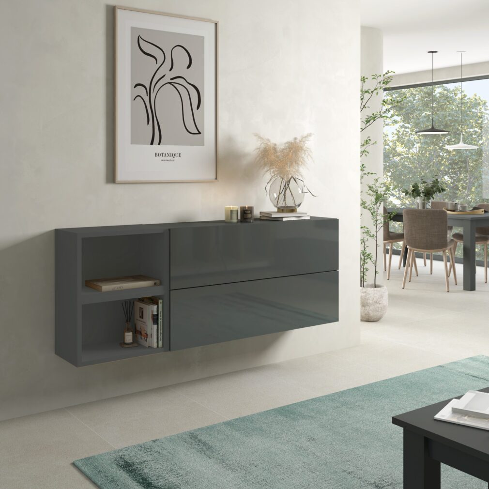 Mueble auxiliar BLOCK color GRAFITO