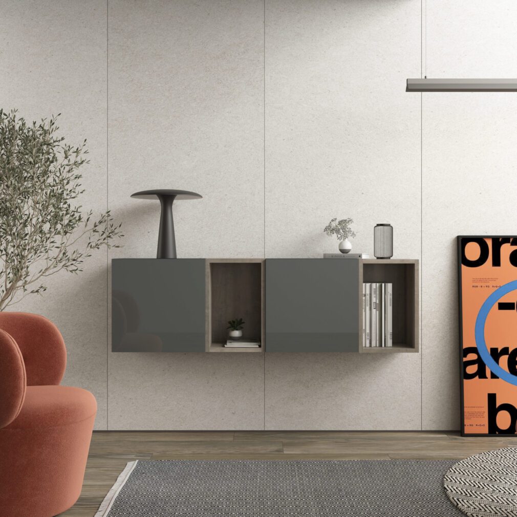 Mueble auxiliar BLOCK color GRAFITO-ORGANIC