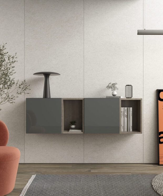 Mueble auxiliar BLOCK color GRAFITO-ORGANIC