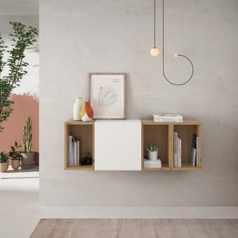 Mueble auxiliar BLOCK color BLANCO-ARTISAN