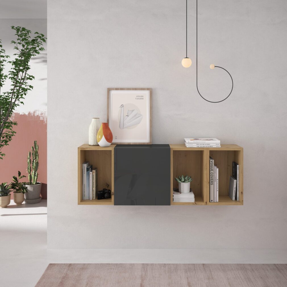 Mueble auxiliar BLOCK color GRAFITO-ARTISAN