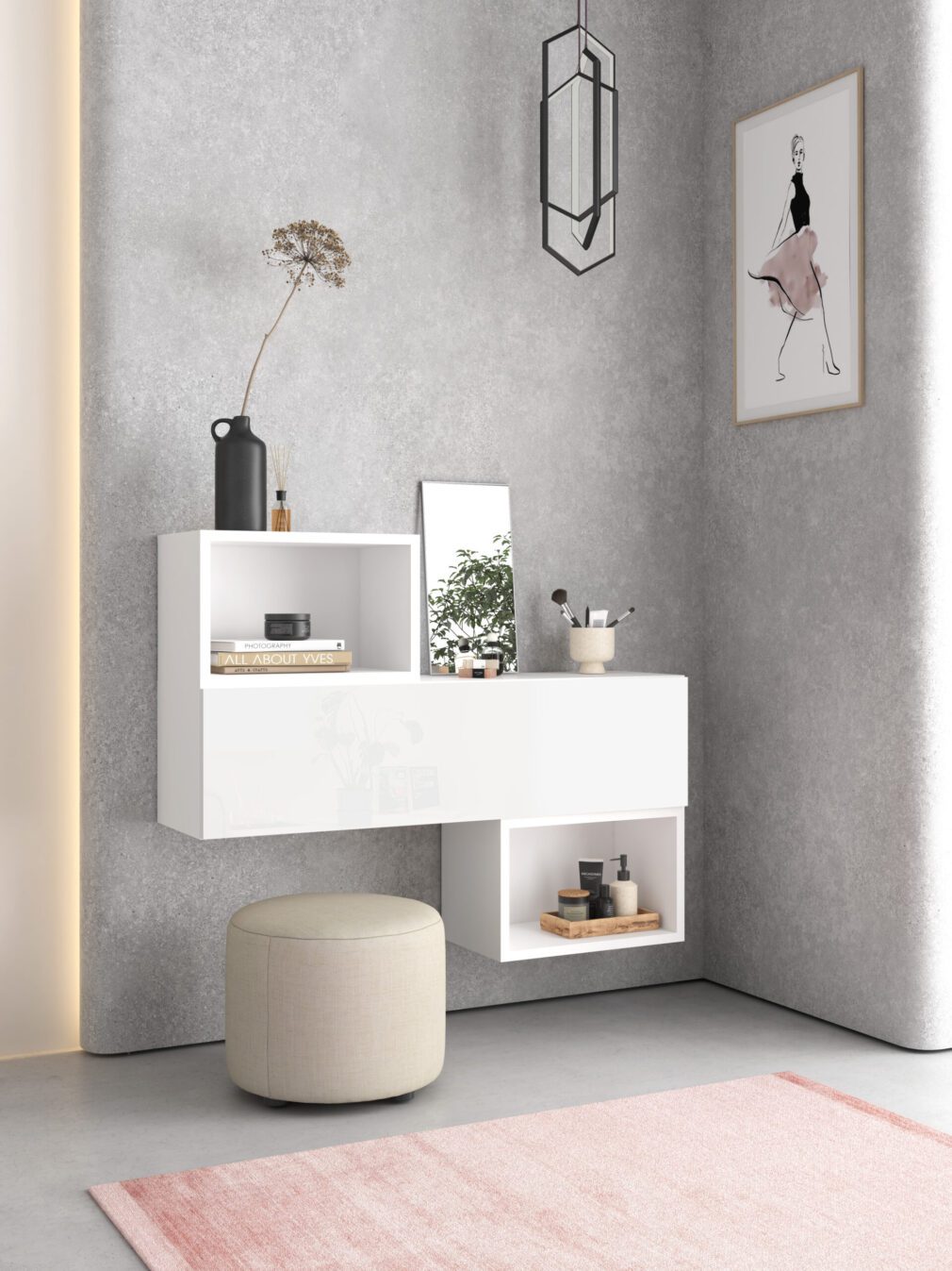 Mueble auxiliar BLOCK color BLANCO