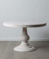 Mesa comedor blanco rozado 120 x 120 x 76 cm