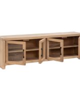 Mueble tv natural madera de olmo salón 180 x 40 x 60 cm