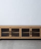 Mueble tv natural madera de olmo salón 180 x 40 x 60 cm
