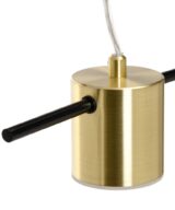 Lámpara techo negro-oro metal 117 x 10 x 9 cm
