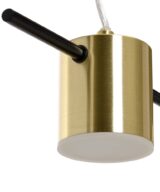 Lámpara techo negro-oro metal 117 x 10 x 9 cm