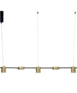 Lámpara techo negro-oro metal 117 x 10 x 9 cm