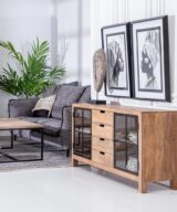 Aparador natural madera de mango salón 160 x 40 x 76 cm