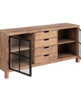 Aparador natural madera de mango salón 160 x 40 x 76 cm